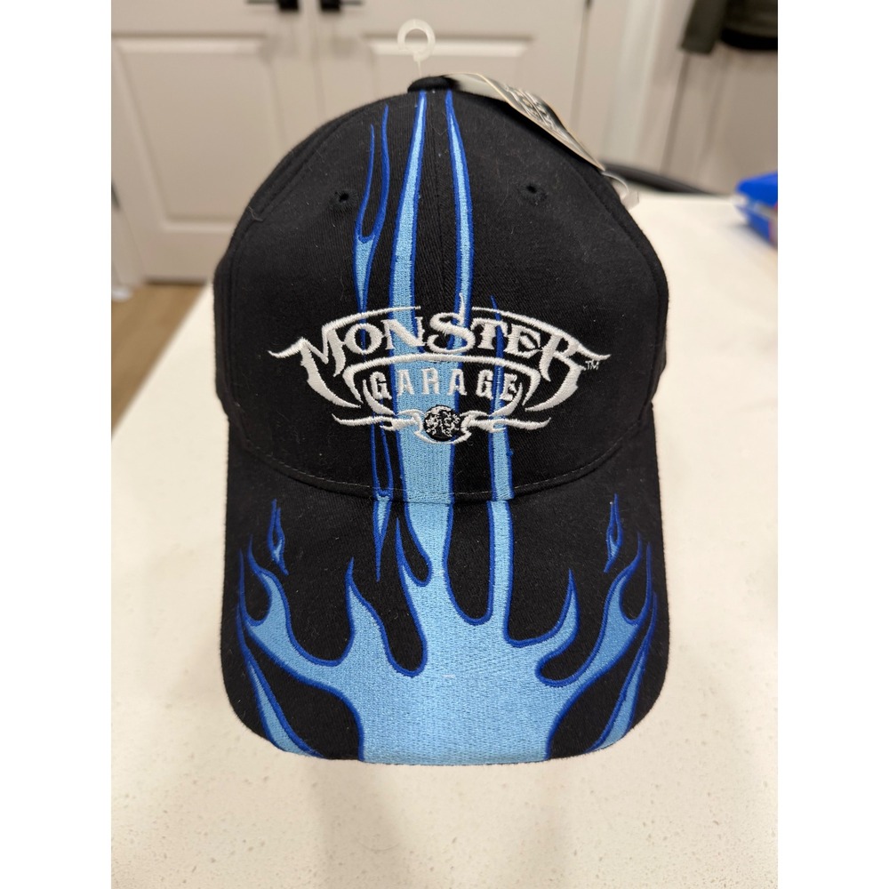 Monster Garage Flame‎ Racing Baseball Cap Black Blue Adult Men One Size